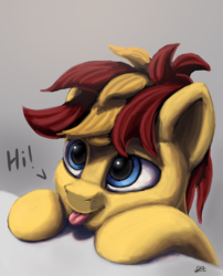 Size: 1700x2100 | Tagged: safe, artist:smowu, oc, oc only, oc:archi sketch, pony, :p, cute, silly, solo, tongue out