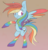 Size: 757x789 | Tagged: safe, artist:spicipeno, rainbow dash, pony, g4, clothes, colored, female, rainbow socks, socks, solo, striped socks