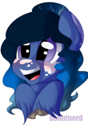 Size: 1921x2721 | Tagged: safe, artist:donutnerd, oc, oc only, pony, blue, blushing, female, gradient, happy, hooves, mare, markings, simple background, smiling, solo, transparent background, unshorn fetlocks, white markings