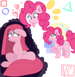 Size: 5396x5476 | Tagged: safe, artist:victoria3shine, pinkie pie, pony, g4, absurd resolution, crying, cute, female, happy, mare, pinkamena diane pie, sad, sitting, smiling, solo, standing, teary eyes, tongue out, underhoof