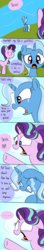 Size: 500x2814 | Tagged: safe, artist:emositecc, starlight glimmer, trixie, pony, unicorn, g4, ..., blushing, comic, crying, female, mare, river, sad, suicide, text
