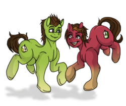 Size: 975x819 | Tagged: safe, artist:cheesybite, oc, commission, food, male, pear, simple background, stallion, transparent background, twins