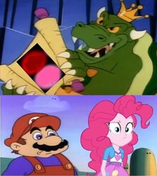 Size: 540x606 | Tagged: safe, edit, pinkie pie, equestria girls, g4, bowser, crossover, crossover shipping, dic, female, king koopa, male, mario, mariopie, nintendo, shipping, straight, super mario bros., the adventures of super mario bros. 3