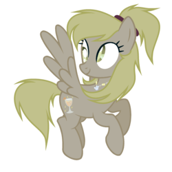 Size: 1729x1729 | Tagged: safe, artist:galaxyswirlsyt, oc, oc only, oc:muffinyves, pegasus, pony, derp, female, mare, offspring, parent:derpy hooves, parent:doctor whooves, parents:doctorderpy, simple background, solo, transparent background