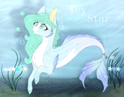 Size: 1443x1133 | Tagged: safe, artist:luuny-luna, oc, oc only, oc:key star, merpony, female, solo, underwater
