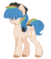 Size: 504x583 | Tagged: safe, artist:sodapopfairypony, oc, oc:willow, earth pony, pony, animated, blinking, female, gif, hat, mare, simple background, solo, transparent background