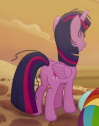 Size: 422x535 | Tagged: safe, screencap, twilight sparkle, alicorn, pony, g4, my little pony: the movie, butt, cropped, plot, twilight sparkle (alicorn)