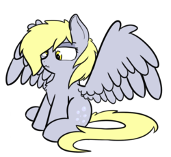 Size: 1002x922 | Tagged: safe, artist:neuro, derpy hooves, pony, g4, chest fluff, female, simple background, solo, transparent background