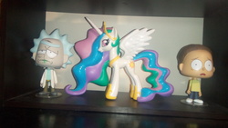 Size: 3328x1872 | Tagged: safe, alicorn, pony, collection, crossover, funko, irl, morty smith, photo, rick and morty, rick sanchez, toy