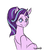 Size: 2000x2000 | Tagged: safe, artist:teeeluh, starlight glimmer, pony, unicorn, g4, cute, female, glimmerbetes, high res, horn, looking at you, simple background, sketch, smiling, solo