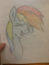 Size: 2448x3264 | Tagged: safe, artist:ganighost, rainbow dash, g4, colored, female, high res, traditional art