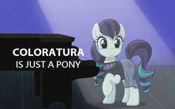 Size: 758x474 | Tagged: safe, edit, edited screencap, screencap, coloratura, earth pony, pony, g4, the mane attraction, captain obvious, female, no shit sherlock, pun, solo, song reference, the magic inside, truth