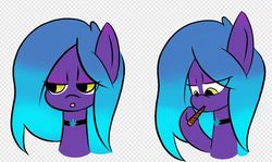 Size: 999x595 | Tagged: safe, artist:comet0ne, artist:purplehazeponydaze, oc, oc only, oc:purple haze, pony, abstract background, bust, choker, digital art, drugs, female, mare, marijuana, sketch, smoking, solo, wip