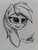 Size: 3096x4128 | Tagged: safe, artist:ironbeastz, rainbow dash, pony, g4, bust, female, high res, monochrome, portrait, solo, traditional art