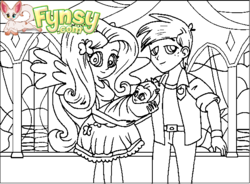 Size: 630x464 | Tagged: safe, big macintosh, fluttershy, oc, oc:fynsy fox, fennec fox, fox, equestria girls, g4, baby, coloring page, female, flash game, fynsy, male, offspring, parent:big macintosh, parent:fluttershy, parents:fluttermac, ship:fluttermac, shipping, straight