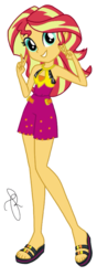 Size: 721x2048 | Tagged: safe, artist:ilaria122, artist:pupkinbases, sunset shimmer, equestria girls, equestria girls specials, g4, my little pony equestria girls: better together, my little pony equestria girls: spring breakdown, base used, clothes, feet, female, sandals, simple background, sleeveless, solo, transparent background