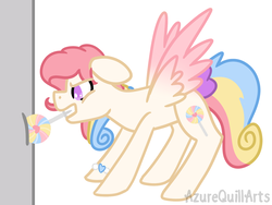 Size: 1600x1200 | Tagged: safe, artist:azure-quill, oc, oc only, pegasus, pony, candy, colored wings, colored wingtips, food, lollipop, mouth hold, solo