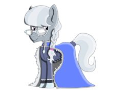 Size: 2000x1500 | Tagged: safe, artist:infinita est lux solis, silver spoon, earth pony, pony, g4, clothes, collar, corset, dress, female, older, older silver spoon, simple background, solo, transparent background