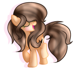 Size: 1110x1038 | Tagged: safe, artist:macaroonburst, oc, oc only, oc:artistic melody, pegasus, pony, eyes closed, female, mare, simple background, solo, transparent background