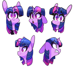 Size: 2530x2217 | Tagged: safe, artist:sourspot, twilight sparkle, pony, g4, angry, bust, expressions, female, high res, looking at you, mare, portrait, simple background, white background