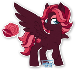 Size: 764x700 | Tagged: safe, artist:tambelon, oc, oc only, oc:dark kiss, pegasus, pony, female, mare, simple background, solo, transparent background