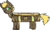 Size: 543x327 | Tagged: safe, artist:nootaz, oc, oc only, oc:goldie, object pony, original species, borderlands, loot box, ponified, simple background, solo, transparent background