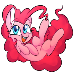 Size: 1000x1000 | Tagged: dead source, safe, artist:datdokidork, pinkie pie, pony, g4, female, simple background, solo, transparent background