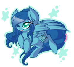 Size: 2500x2272 | Tagged: safe, artist:starlightlore, oc, oc only, oc:cerulean circuit, pegasus, pony, high res, one eye closed, rule 63, simple background, solo, starry eyes, tongue out, transparent background, wingding eyes, wink