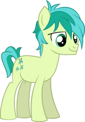 Size: 7365x10521 | Tagged: safe, artist:shootingstarsentry, sandbar, earth pony, pony, g4, school daze, absurd resolution, colt, foal, green pony, male, simple background, solo, teenager, transparent background, vector