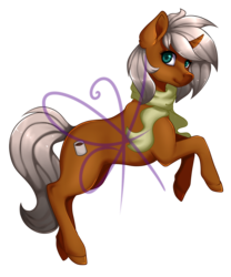 Size: 2457x2953 | Tagged: safe, artist:ladykochou, oc, oc only, oc:macchiato (kunabanana), pony, clothes, high res, scarf, simple background, solo, transparent background