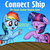 Size: 1240x1240 | Tagged: safe, artist:squeaky-belle, rainbow dash, twilight sparkle, alicorn, pegasus, pony, pony girl, g4, blue background, connect four, duo, eyes closed, female, figurine, floppy ears, gradient background, happy, hoof hold, lesbian, mare, meme, open mouth, ponified, raised hoof, ship:twidash, shipper on deck, shipping, simple background, smiling, spread wings, table, text, toy, twilight sparkle (alicorn), wings