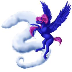 Size: 1125x1117 | Tagged: safe, artist:bijutsuyoukai, oc, oc only, oc:feathersong, pony, cloud, female, mare, simple background, solo, transparent background