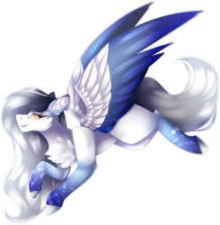 Size: 2840x2902 | Tagged: safe, artist:mauuwde, oc, oc only, oc:eclipse, pegasus, pony, chest fluff, colored wings, female, high res, mare, multicolored wings, simple background, solo, transparent background