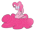Size: 3400x2973 | Tagged: safe, artist:miss-zi-zi, pinkie pie, earth pony, pony, g4, female, fluffy, high res, impossibly large tail, mare, maximum overfloof, simple background, solo, transparent background
