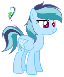 Size: 1424x1704 | Tagged: safe, artist:marielle5breda, oc, oc only, oc:speed feather, pegasus, pony, female, mare, offspring, parent:rainbow dash, parent:soarin', parents:soarindash, simple background, solo, transparent background
