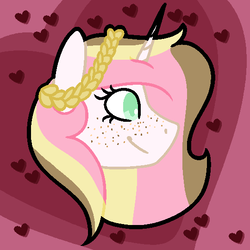 Size: 540x540 | Tagged: safe, artist:azure-quill, oc, oc only, oc:astrid, pony, unicorn, bust, female, mare, portrait, solo