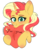 Size: 889x1107 | Tagged: safe, artist:fioweress, sunset shimmer, pony, unicorn, g4, cute, female, heart, heart pillow, holiday, looking at you, mare, pillow, shimmerbetes, simple background, smiling, solo, transparent background, valentine's day