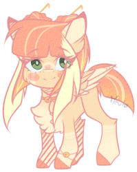 Size: 1024x1289 | Tagged: safe, artist:mauuwde, oc, oc only, oc:lyshuu, pegasus, pony, chest fluff, chibi, female, mare, simple background, solo, transparent background