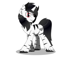 Size: 1024x768 | Tagged: safe, artist:coramino, oc, oc only, oc:mike, pony, unicorn, fangs, male, solo