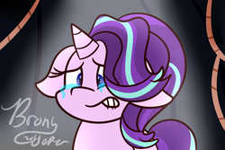Size: 3000x2000 | Tagged: safe, artist:lynchristina, starlight glimmer, pony, g4, crying, female, floppy ears, high res, sad, solo