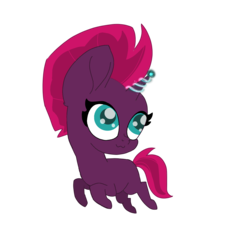 Size: 1500x1500 | Tagged: safe, artist:chautung, fizzlepop berrytwist, tempest shadow, pony, g4, my little pony: the movie, chibi, female, filly, filly tempest shadow, simple background, solo, transparent background, younger