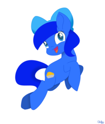 Size: 1051x1244 | Tagged: safe, artist:chautung, oc, oc only, oc:blueberry bread, earth pony, pony, bow, female, mare, simple background, solo, white background
