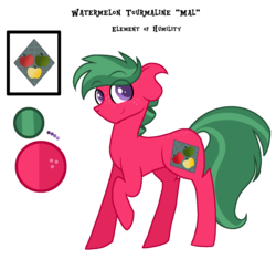 Size: 1551x1452 | Tagged: safe, artist:gallantserver, oc, oc only, oc:watermelon tourmaline apple, earth pony, pony, concave belly, freckles, male, offspring, parent:big macintosh, parent:rarity, parents:rarimac, raised hoof, reference sheet, simple background, solo, stallion, transparent background