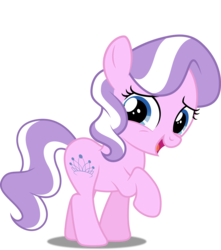 Size: 4425x5000 | Tagged: safe, artist:dashiesparkle edit, edit, editor:slayerbvc, vector edit, diamond tiara, earth pony, pony, crusaders of the lost mark, g4, absurd resolution, accessory-less edit, cute, diamondbetes, female, filly, missing accessory, simple background, solo, transparent background, vector
