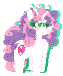 Size: 903x1080 | Tagged: safe, artist:vanillaswirl6, part of a set, sweetie belle, pony, unicorn, g4, chest fluff, colored pupils, concerned, cute, cutie mark, cutie mark crusaders, dock, ear fluff, female, fluffy, leg fluff, looking at something, mare, messy mane, older, open mouth, simple background, solo, standing, the cmc's cutie marks, transparent background