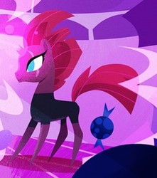 Size: 336x380 | Tagged: safe, screencap, tempest shadow, pony, g4, my little pony: the movie, cropped, eye scar, female, horn, mare, pointy ponies, scar, scar on the wrong side, solo, sparking horn