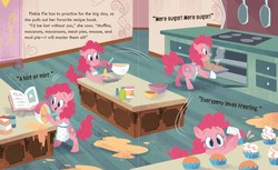 Size: 1522x933 | Tagged: safe, artist:zoe persico, pinkie pie, g4, pinkie pie: big baking bonanza, little golden book, preview