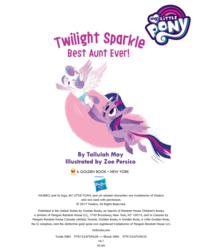 Size: 752x930 | Tagged: safe, artist:zoe persico, princess flurry heart, twilight sparkle, alicorn, pony, g4, twilight sparkle: best aunt ever, auntie twilight, baby, diaper, little golden book, preview, twilight sparkle (alicorn)