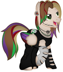 Size: 655x749 | Tagged: safe, artist:thecreativeenigma, pegasus, pony, base used, clothes, colored wings, ear piercing, earring, jeff hardy, jewelry, male, multicolored wings, piercing, ponified, simple background, solo, sports, stallion, transparent background, wrestling, wwe