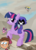 Size: 5840x8172 | Tagged: safe, artist:amarthgul, twilight sparkle, pony, unicorn, g4, absurd resolution, bubbles (powerpuff girls), butt, crossover, humans riding ponies, lego, napoleon crossing the alps, plot, raven (dc comics), rearing, riding, tara strong, teen titans go, the lego movie, the powerpuff girls, timmy turner, unicorn twilight, unikitty, unikitty!, voice actor joke